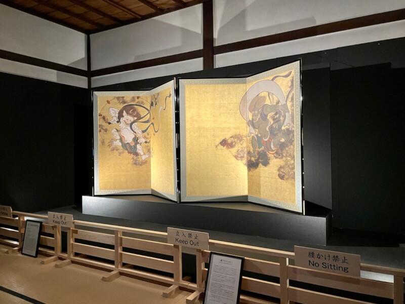 Digital reproduction of the Wind God and Thunder God folding screen