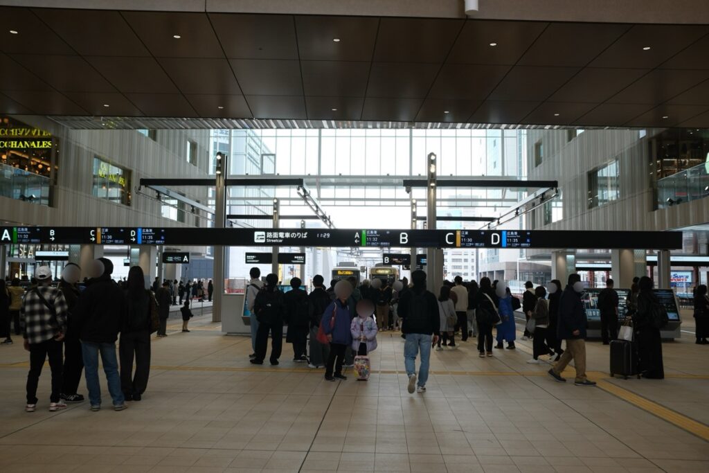 Hiroshima streetcar platform